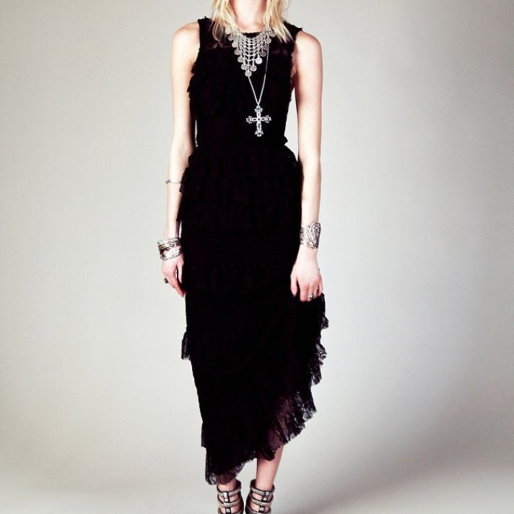 Free people black dahlia dress